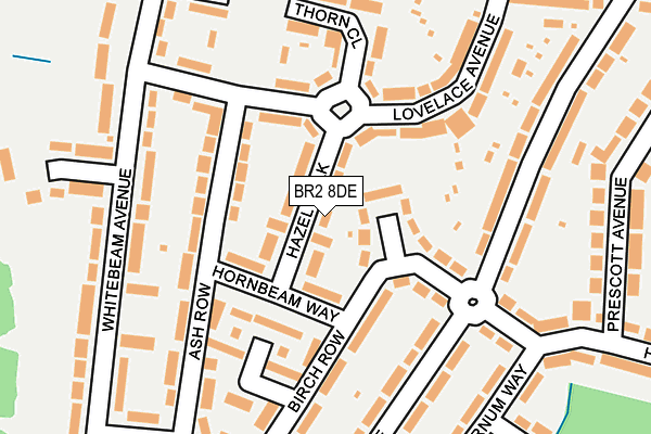 BR2 8DE map - OS OpenMap – Local (Ordnance Survey)