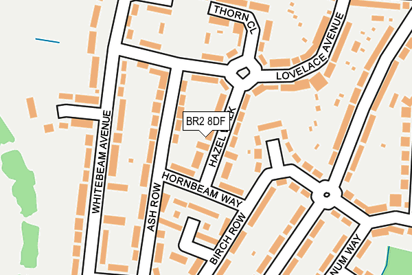 BR2 8DF map - OS OpenMap – Local (Ordnance Survey)