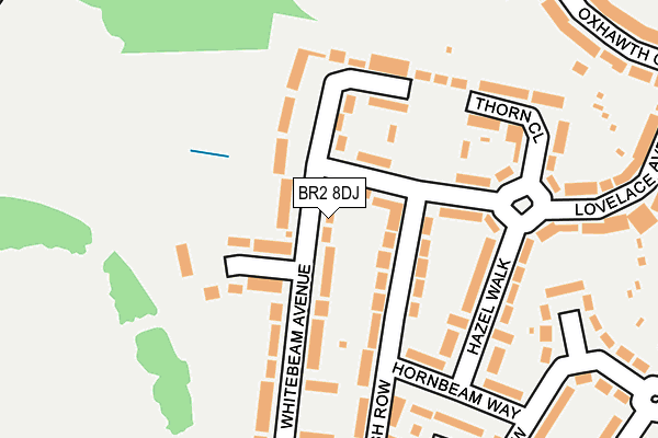 BR2 8DJ map - OS OpenMap – Local (Ordnance Survey)