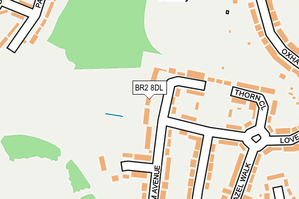 BR2 8DL map - OS OpenMap – Local (Ordnance Survey)