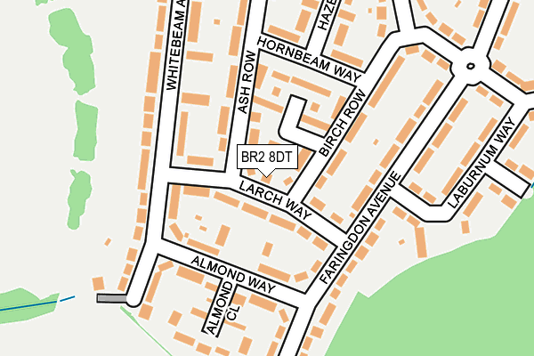 BR2 8DT map - OS OpenMap – Local (Ordnance Survey)