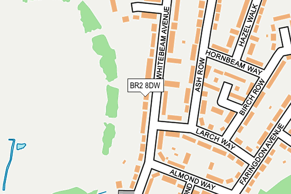 BR2 8DW map - OS OpenMap – Local (Ordnance Survey)