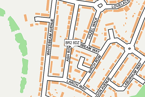 BR2 8DZ map - OS OpenMap – Local (Ordnance Survey)