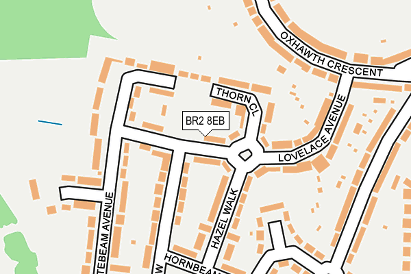 BR2 8EB map - OS OpenMap – Local (Ordnance Survey)