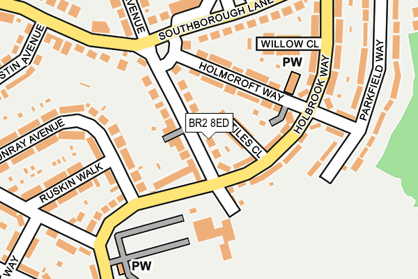 BR2 8ED map - OS OpenMap – Local (Ordnance Survey)