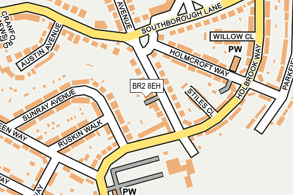 BR2 8EH map - OS OpenMap – Local (Ordnance Survey)
