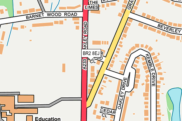 BR2 8EJ map - OS OpenMap – Local (Ordnance Survey)