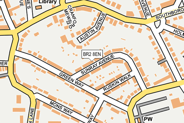 BR2 8EN map - OS OpenMap – Local (Ordnance Survey)