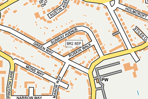 BR2 8EP map - OS OpenMap – Local (Ordnance Survey)