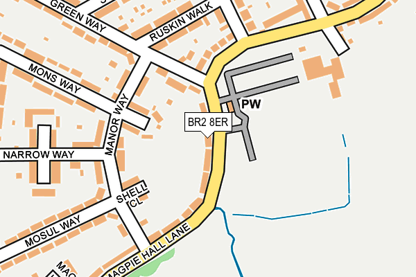 BR2 8ER map - OS OpenMap – Local (Ordnance Survey)