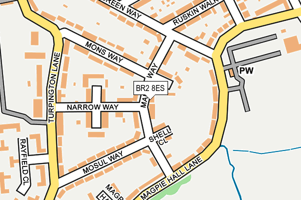 BR2 8ES map - OS OpenMap – Local (Ordnance Survey)