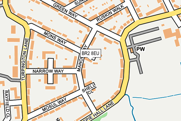 BR2 8EU map - OS OpenMap – Local (Ordnance Survey)