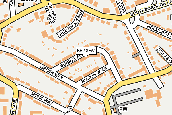 BR2 8EW map - OS OpenMap – Local (Ordnance Survey)