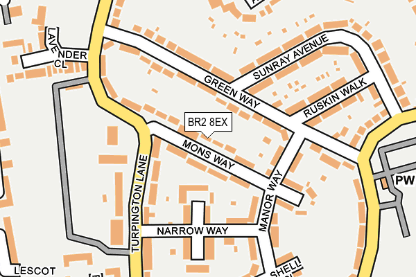 BR2 8EX map - OS OpenMap – Local (Ordnance Survey)
