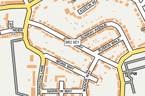 BR2 8EY map - OS OpenMap – Local (Ordnance Survey)