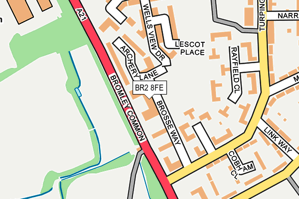 BR2 8FE map - OS OpenMap – Local (Ordnance Survey)