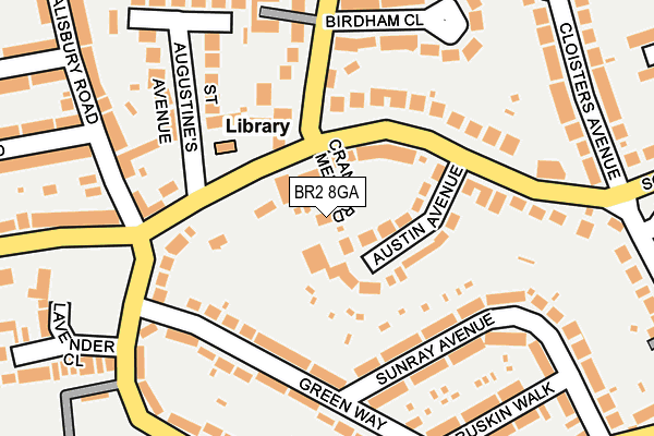 BR2 8GA map - OS OpenMap – Local (Ordnance Survey)