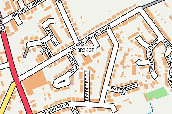 BR2 8GP map - OS OpenMap – Local (Ordnance Survey)