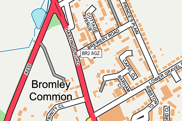 BR2 8GZ map - OS OpenMap – Local (Ordnance Survey)