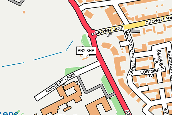 BR2 8HB map - OS OpenMap – Local (Ordnance Survey)