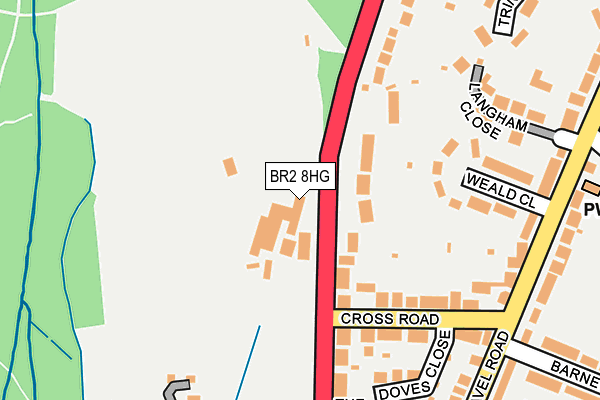 BR2 8HG map - OS OpenMap – Local (Ordnance Survey)