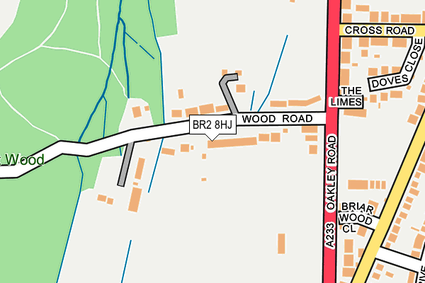 BR2 8HJ map - OS OpenMap – Local (Ordnance Survey)