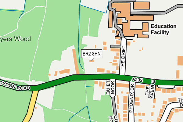 BR2 8HN map - OS OpenMap – Local (Ordnance Survey)