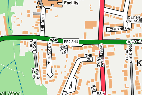 BR2 8HU map - OS OpenMap – Local (Ordnance Survey)