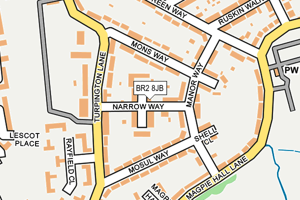 BR2 8JB map - OS OpenMap – Local (Ordnance Survey)