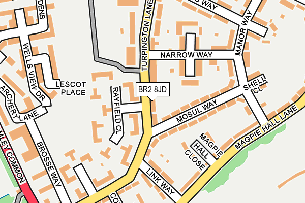 BR2 8JD map - OS OpenMap – Local (Ordnance Survey)