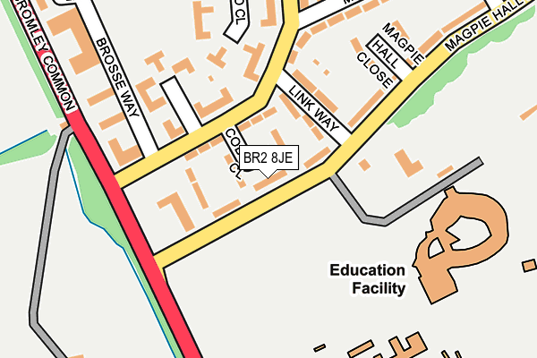 BR2 8JE map - OS OpenMap – Local (Ordnance Survey)