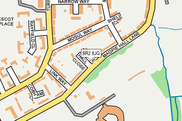 BR2 8JG map - OS OpenMap – Local (Ordnance Survey)