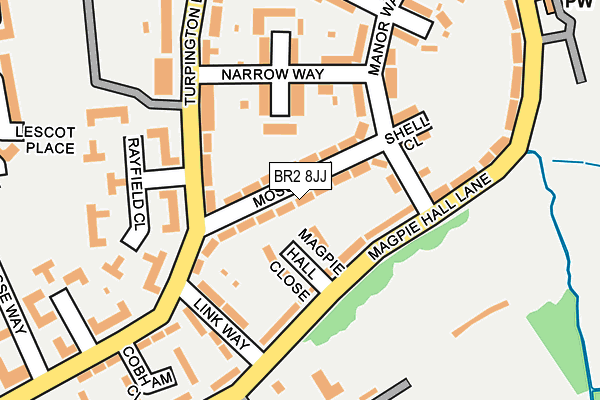 BR2 8JJ map - OS OpenMap – Local (Ordnance Survey)