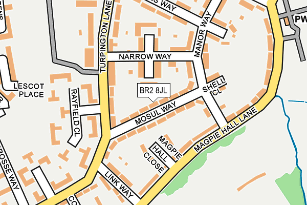 BR2 8JL map - OS OpenMap – Local (Ordnance Survey)