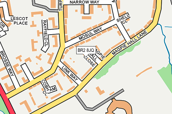BR2 8JQ map - OS OpenMap – Local (Ordnance Survey)