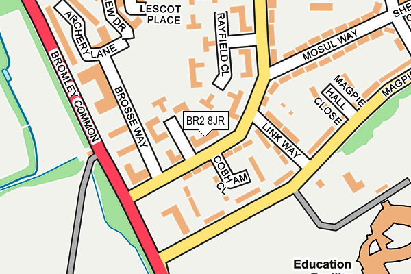 BR2 8JR map - OS OpenMap – Local (Ordnance Survey)