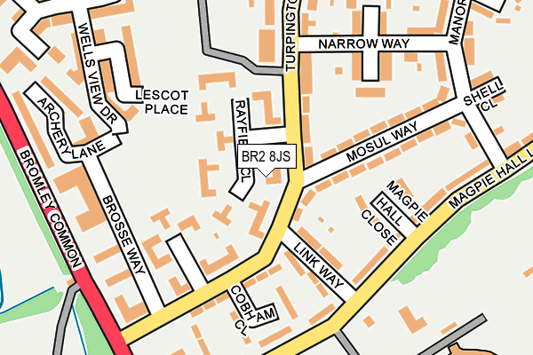 BR2 8JS map - OS OpenMap – Local (Ordnance Survey)