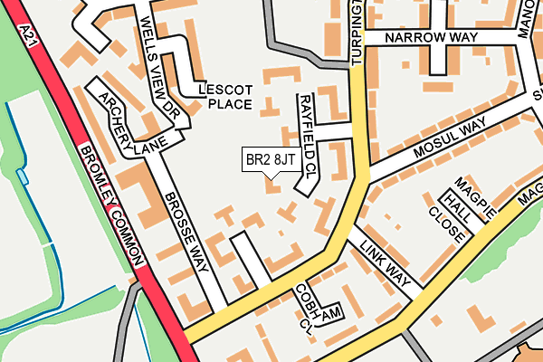 BR2 8JT map - OS OpenMap – Local (Ordnance Survey)