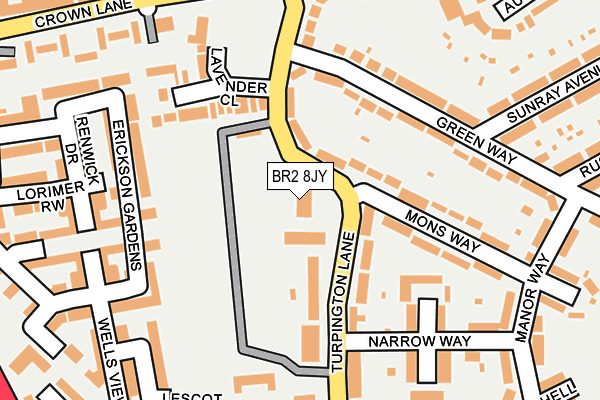 BR2 8JY map - OS OpenMap – Local (Ordnance Survey)
