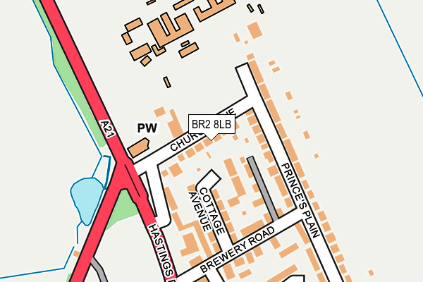 BR2 8LB map - OS OpenMap – Local (Ordnance Survey)