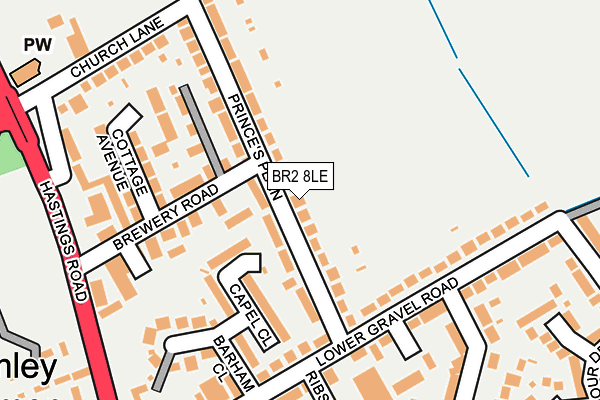 BR2 8LE map - OS OpenMap – Local (Ordnance Survey)
