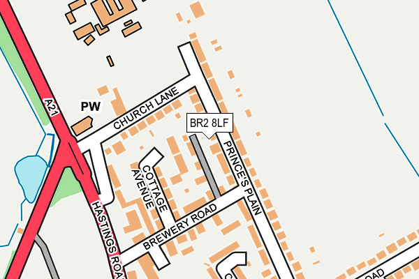 BR2 8LF map - OS OpenMap – Local (Ordnance Survey)