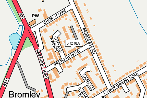 BR2 8LG map - OS OpenMap – Local (Ordnance Survey)