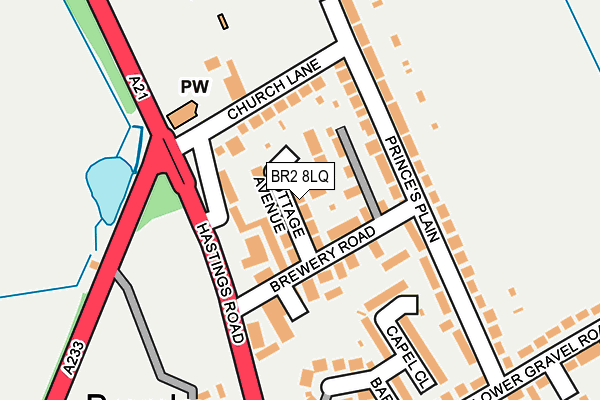 BR2 8LQ map - OS OpenMap – Local (Ordnance Survey)