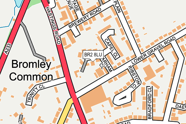 BR2 8LU map - OS OpenMap – Local (Ordnance Survey)