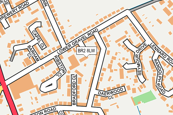 BR2 8LW map - OS OpenMap – Local (Ordnance Survey)