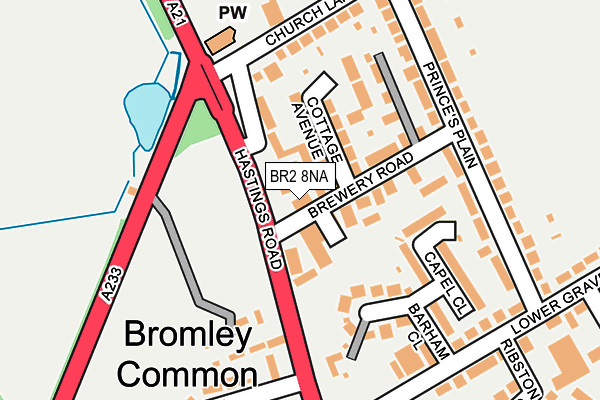 BR2 8NA map - OS OpenMap – Local (Ordnance Survey)