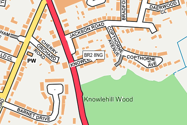 BR2 8NG map - OS OpenMap – Local (Ordnance Survey)