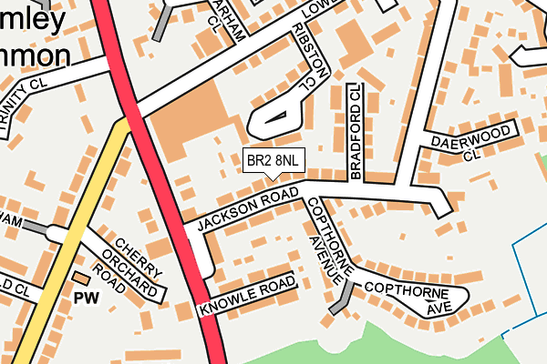 BR2 8NL map - OS OpenMap – Local (Ordnance Survey)