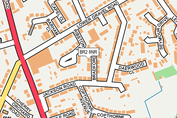 BR2 8NR map - OS OpenMap – Local (Ordnance Survey)